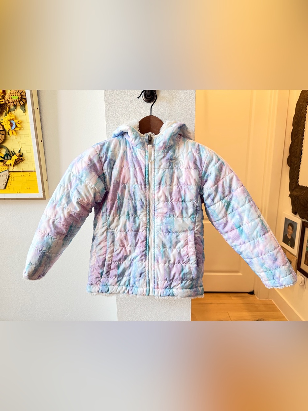 The North Face Girls' Mossbud Reversible Swirl Jacket size 5